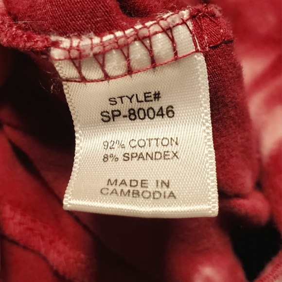 Zenana Tie Dye Maroon Leggings Size Small. Excellent condition! - Picture 6 of 6